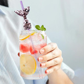 20 de bucăți paie cu coadă de sirenă, hârtie de petrecere, paie ecologice sigure pentru accesorii pentru petreceri tematice de sirene