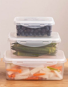 3db kültéri ebéddoboz élelmiszertároló konténer eldobható gyorsétterem csomagoló doboz kerek téglalap alakú doboz hordozható piknik kemping