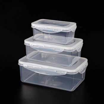 3 τμχ Κουτί μεσημεριανού εξωτερικού χώρου Δοχείο αποθήκευσης φαγητού Μίας χρήσης Κουτί συσκευασίας γρήγορου φαγητού Στρογγυλό ορθογώνιο κουτί Φορητό κάμπινγκ για πικνίκ