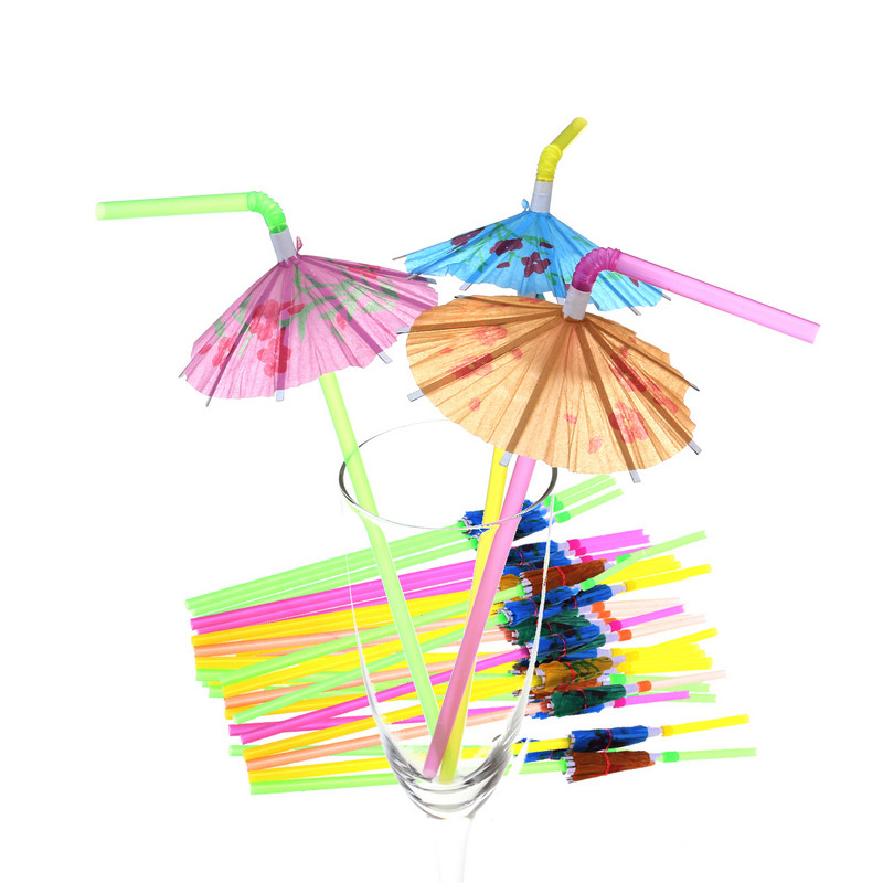 20 gab. Augļu dekors Havaju salas Dekoratīvie salmiņi Dzeramais Luau Ballīšu piederumi Rotā Havaju kokteiļu aksesuāri