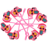 8 gab Hawaii Hawaiian Decor Silikona salmu uzgaļi Stikla galu aizsargi Uzmavas Silikagels Mazgājami vāciņi Elastīgi vāciņi