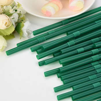 100 τεμ. 24 εκατοστών Milk Tea Long Flexible Drinking Straws Wedding Party Flexible Πλαστικό Καλαμάκι μιας χρήσης Suministros Para Fiestas