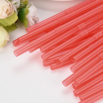 100 τεμ. 24 εκατοστών Milk Tea Long Flexible Drinking Straws Wedding Party Flexible Πλαστικό Καλαμάκι μιας χρήσης Suministros Para Fiestas