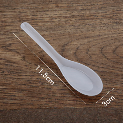 25 vnt Virtuvės šaukštas Plastikinis vienkartinis ledų šaukštas Vakarėlių stalo reikmenys Skaidrus plastikinis ledų šaukštas