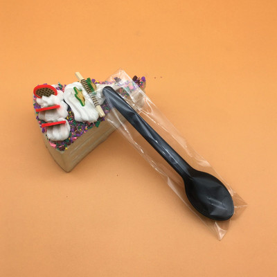 50 vnt. plastikiniai šaukštai desertiniai šaukštai vienkartiniai virtuvės reikmenys tortų pudingas ledų šaukštai banketų restoranas virtuvės prietaisai