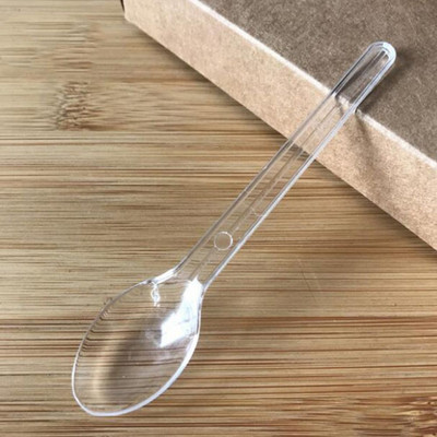 50 vnt. plastikiniai šaukštai desertiniai šaukštai vienkartiniai virtuvės reikmenys tortų pudingas ledų šaukštai banketų restoranas virtuvės prietaisai