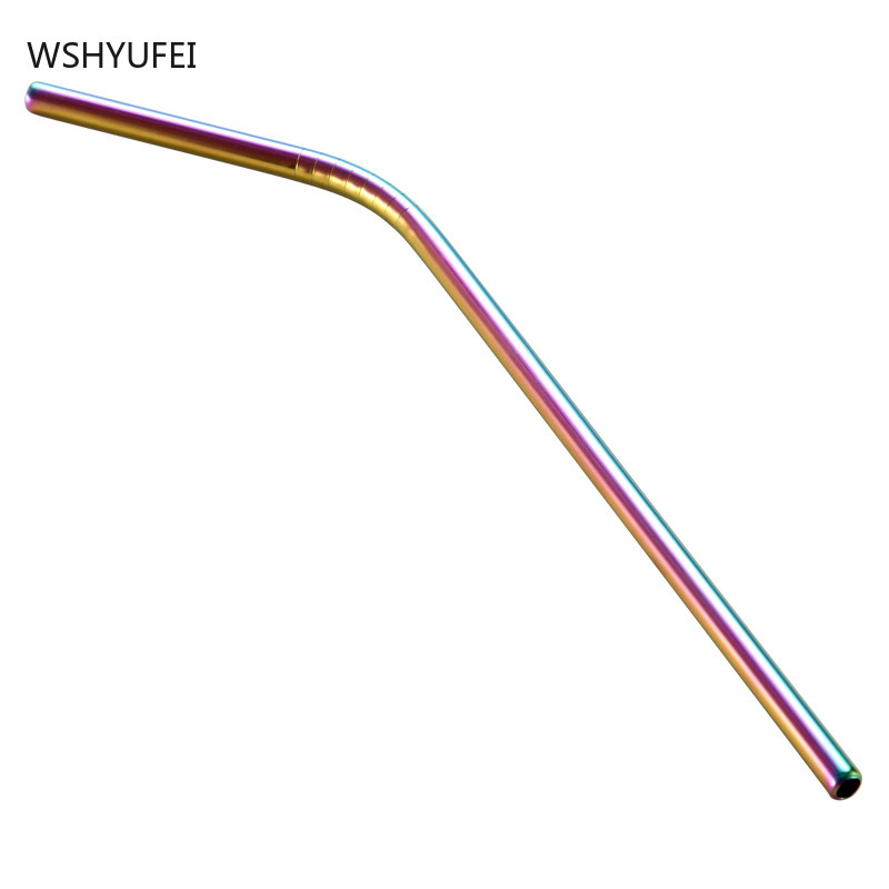 Izsmalcināts nerūsējošā tērauda vides aizsardzības ūdens kauss, sadzīves metāla auksto dzērienu salmiņš, izturīgs piena tējas elkoņa salmiņš