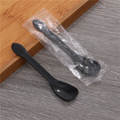 100 vnt. vienkartiniai šaukštai, plastikiniai PP, ekologiški, supakuoti atskirai supakuoti ledų šaukštai