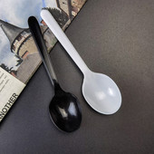 50 vnt. plastikiniai šaukštai vienkartiniai skaidrūs šaukštai sriubos šaukštai želė ledams desertų užkandžių virtuvei