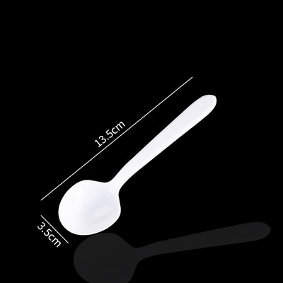 50 vnt. plastikiniai šaukštai vienkartiniai skaidrūs šaukštai sriubos šaukštai želė ledams desertų užkandžių virtuvei