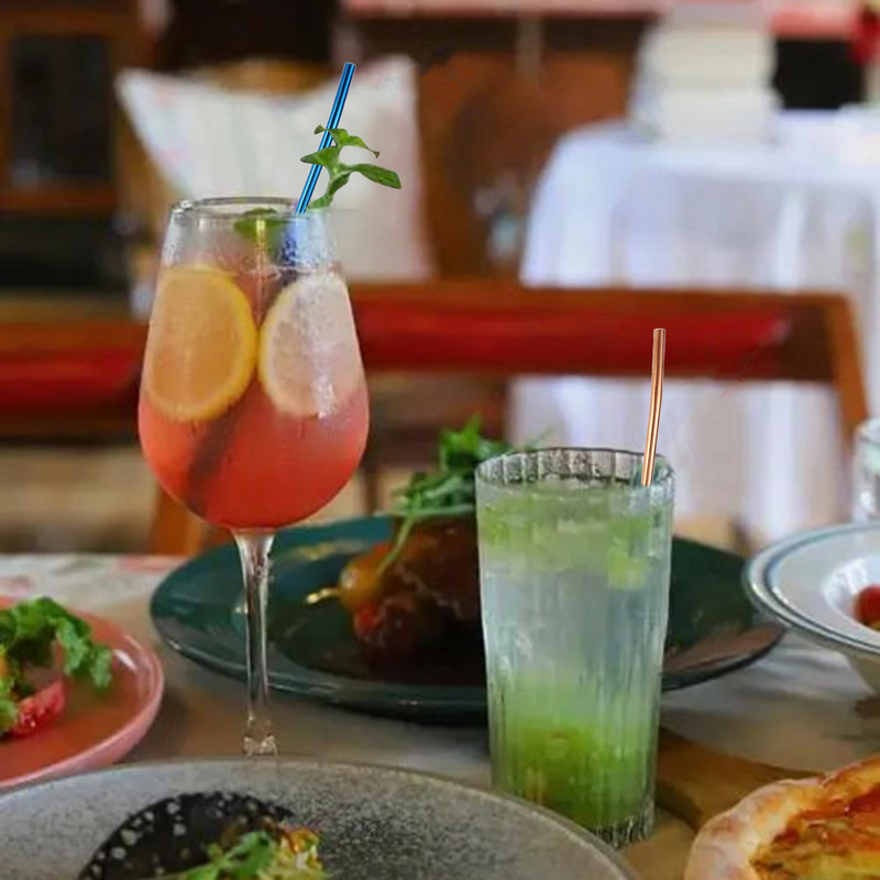 Paie din oțel inoxidabil 304 Paie pentru amestecare Paie pentru amestecare Paie transparente pentru băut Accesorii pentru bucătărie Suministros Para Fi