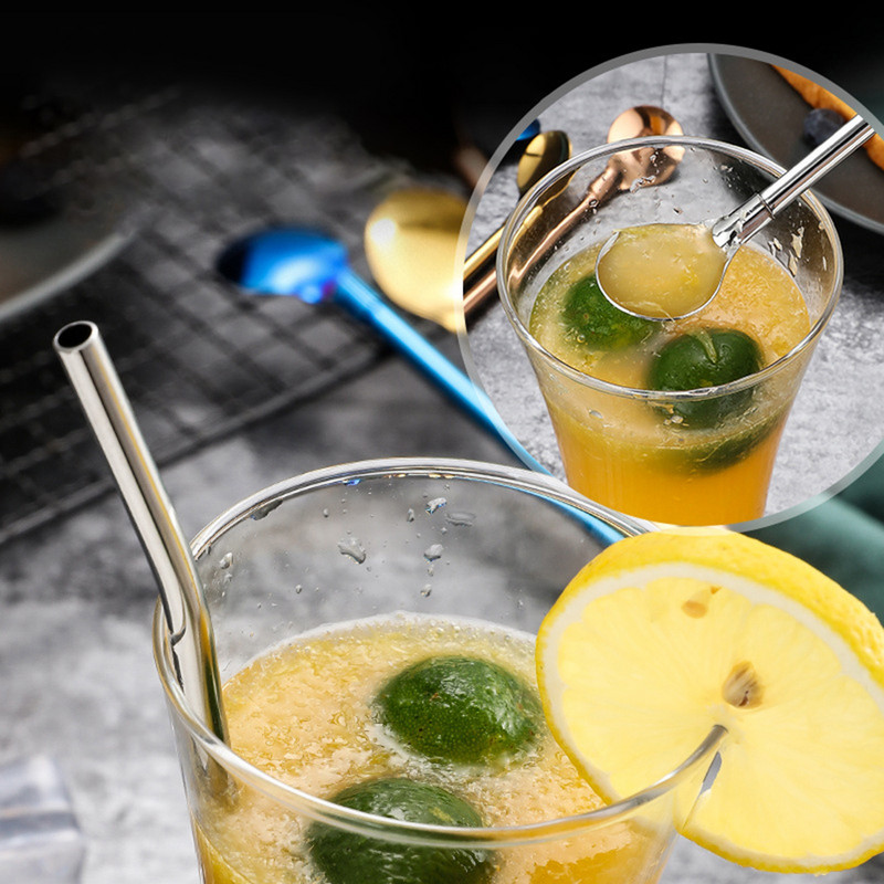 Paie din oțel inoxidabil 304 Paie pentru amestecare Paie pentru amestecare Paie transparente pentru băut Accesorii pentru bucătărie Suministros Para Fi