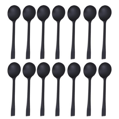 100 vnt Mini skaidrūs plastikiniai šaukštai Vienkartiniai stalo reikmenų šaukštai želė ledų desertui užkandžiui gimtadienio vakarėlio indai