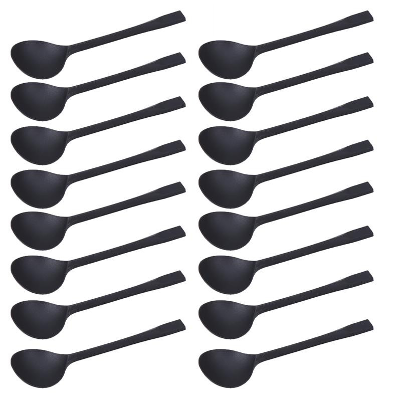 100 vnt Mini skaidrūs plastikiniai šaukštai Vienkartiniai stalo reikmenų šaukštai želė ledų desertui užkandžiui gimtadienio vakarėlio indai