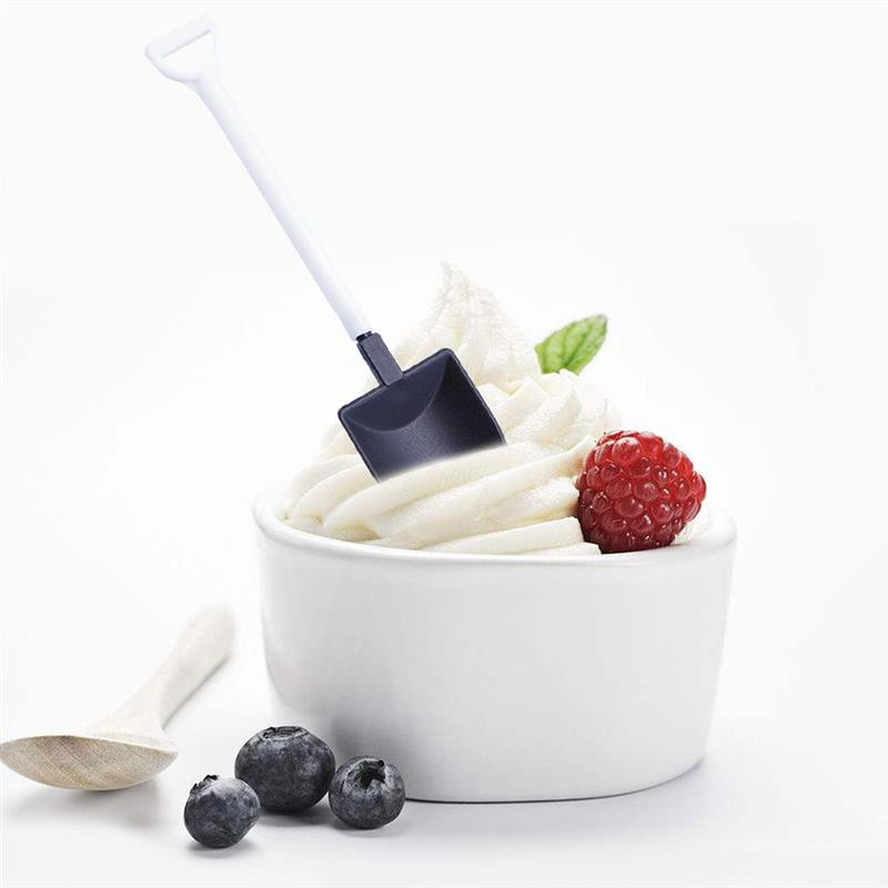 100 vnt Mini skaidrūs plastikiniai šaukštai Vienkartiniai stalo reikmenų šaukštai želė ledų desertui užkandžiui gimtadienio vakarėlio indai