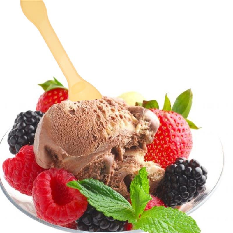 100 vnt Mini skaidrūs plastikiniai šaukštai Vienkartiniai stalo reikmenų šaukštai želė ledų desertui užkandžiui gimtadienio vakarėlio indai