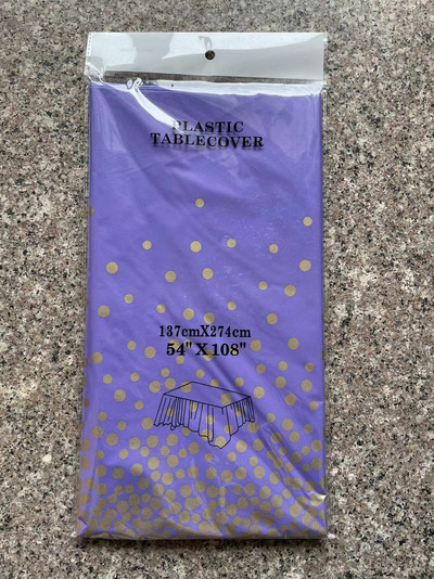 Plastikinė vienkartinė staltiesė stačiakampis vakarėlio stalo užvalkalas Rose Gold Dot vandeniui atspari staltiesė, skirta vestuvių gimtadienio dekoravimui