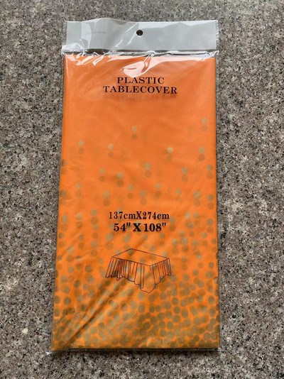 Plastikinė vienkartinė staltiesė stačiakampis vakarėlio stalo užvalkalas Rose Gold Dot vandeniui atspari staltiesė, skirta vestuvių gimtadienio dekoravimui