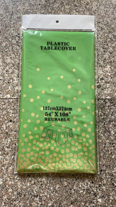 Plastikinė vienkartinė staltiesė stačiakampis vakarėlio stalo užvalkalas Rose Gold Dot vandeniui atspari staltiesė, skirta vestuvių gimtadienio dekoravimui