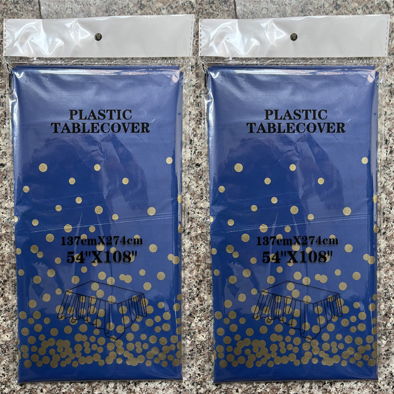 Plastikinė vienkartinė staltiesė stačiakampis vakarėlio stalo užvalkalas Rose Gold Dot vandeniui atspari staltiesė, skirta vestuvių gimtadienio dekoravimui