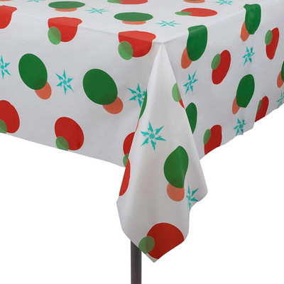 Plastikinė vienkartinė vaivorykštės staltiesė Gimtadienio vakarėlio vestuvinio stalo užvalkalas Valymo audeklo dangtelis Stačiakampio formos staltiesės apdaila