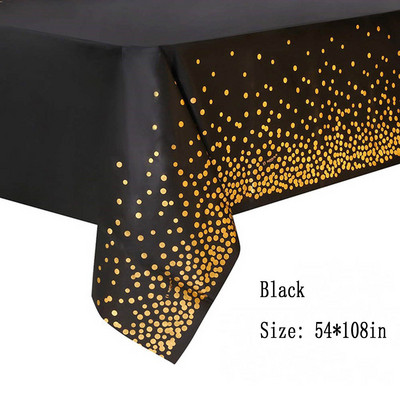 Laimingo gimtadienio vakarėlio reikmenys 54 x 108 rožinės spalvos taškinė konfeti staltiesė vienkartinė stalo danga Vestuvių puošmena