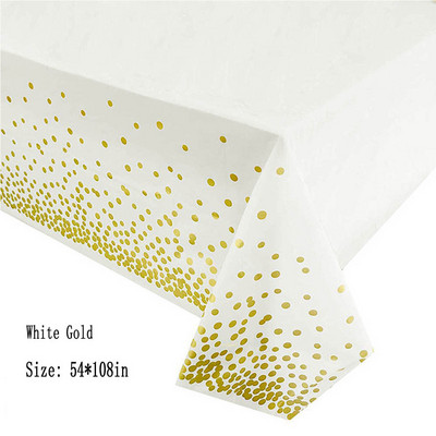 Laimingo gimtadienio vakarėlio reikmenys 54 x 108 rožinės spalvos taškinė konfeti staltiesė vienkartinė stalo danga Vestuvių puošmena