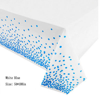 Laimingo gimtadienio vakarėlio reikmenys 54 x 108 rožinės spalvos taškinė konfeti staltiesė vienkartinė stalo danga Vestuvių puošmena