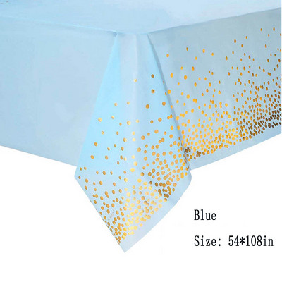 Laimingo gimtadienio vakarėlio reikmenys 54 x 108 rožinės spalvos taškinė konfeti staltiesė vienkartinė stalo danga Vestuvių puošmena