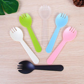 100db Mini desszert kanalak Többcélú eldobható műanyag kanál parti kellékek esküvőkre, piknikekre, zuhanyzókra, konyhai eszközökre