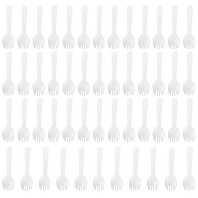 100db Mini desszert kanalak Többcélú eldobható műanyag kanál parti kellékek esküvőkre, piknikekre, zuhanyzókra, konyhai eszközökre