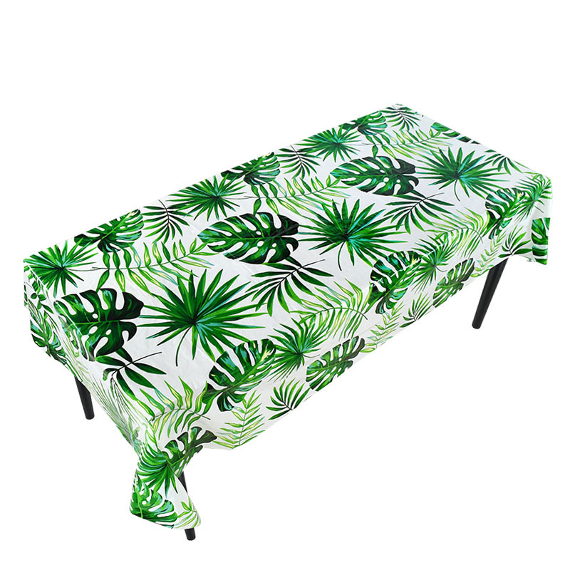 Havajų palmės lapų vienkartinė staltiesė Tropic Jungle Parti Vėžlio lapų stalo puošmena Tropical Jungle Gimtadienio vakarėlio reikmenys