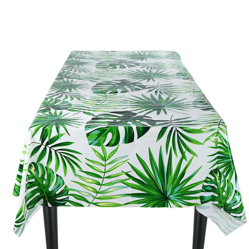 Havajų palmės lapų vienkartinė staltiesė Tropic Jungle Parti Vėžlio lapų stalo puošmena Tropical Jungle Gimtadienio vakarėlio reikmenys