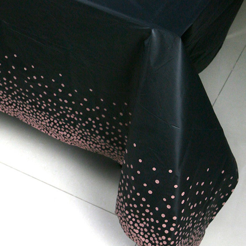 Taškinio rašto vienkartinis aliejui atsparus stalo užvalkalas PEVA staltiesės vandeniui atsparios vestuvių vakarėlio daugkartinis stačiakampis