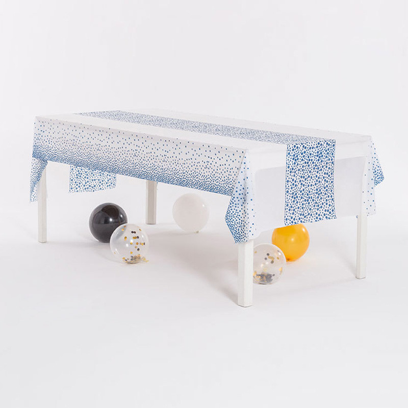 Taškinio rašto vienkartinis aliejui atsparus stalo užvalkalas PEVA staltiesės vandeniui atsparios vestuvių vakarėlio daugkartinis stačiakampis