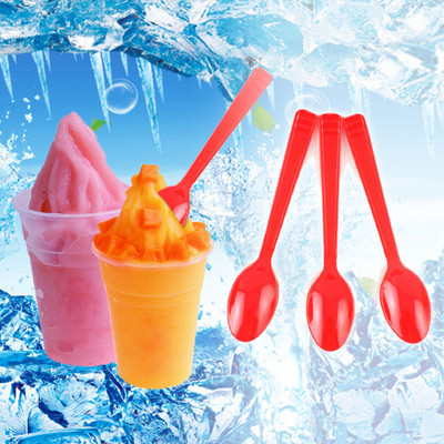 20gab Vienreizējās lietošanas plastmasas karotes sarkanas kūkai Saldējums salāti Augļu deserts zupa tēja Kafijas ballīte Kūku cepšanas veikala piederumi 15cm