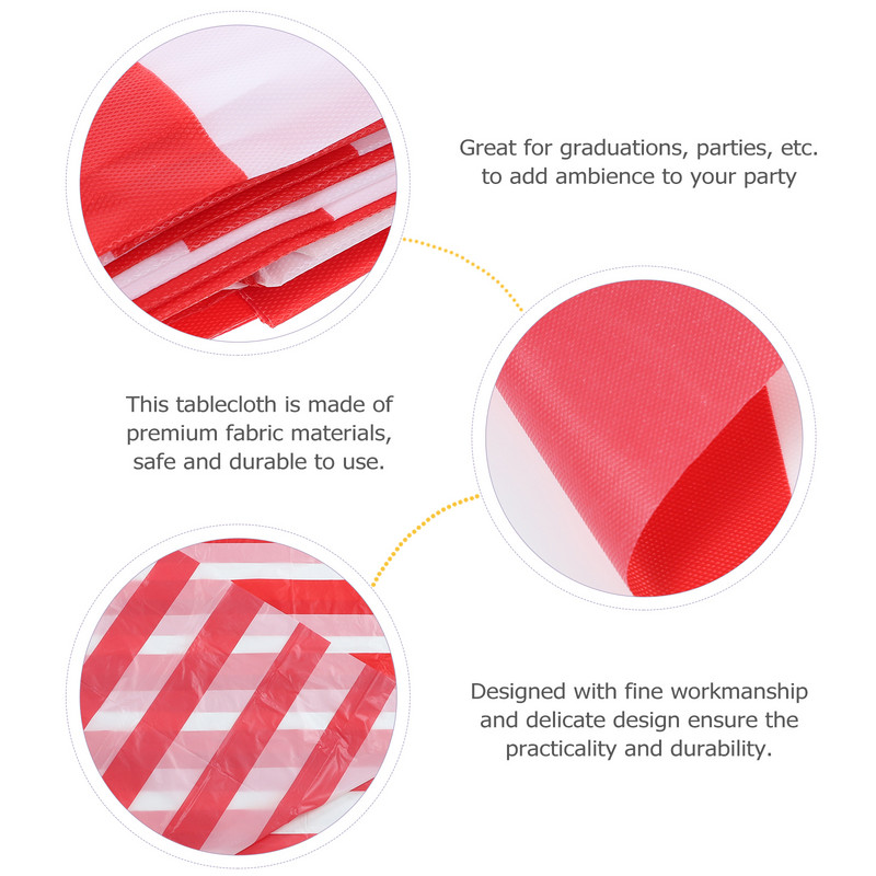 2tk Punase valge triibuline laudlina tsirkusepeo lauakate Carnival Circus laudlinad veekindlad laudlinad pühadepeoks