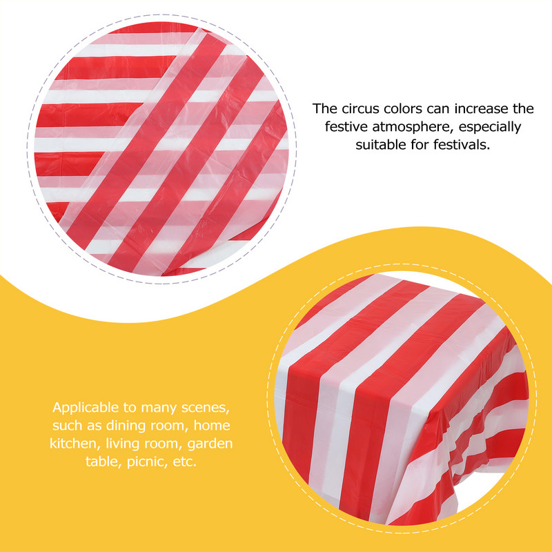2tk Punase valge triibuline laudlina tsirkusepeo lauakate Carnival Circus laudlinad veekindlad laudlinad pühadepeoks