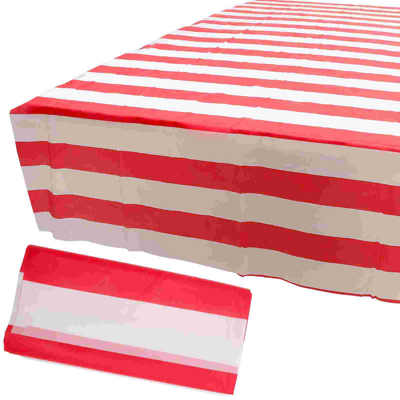 Galda skrējēja cirka ballītes dzimšanas dienas rotājumi dod priekšroku svītrainiem galdautiem