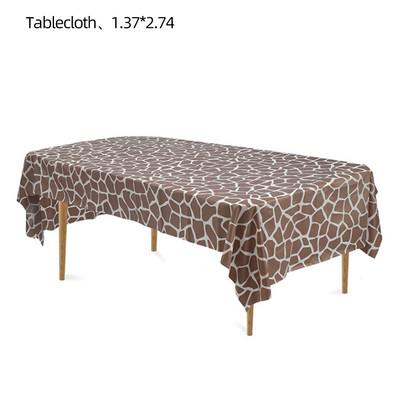 137x274cm vienreizējās lietošanas galdauts PE zaļas palmu lapas āra piknika ballītes galda pārklājs Skolas dienas ballītes dekorācijas