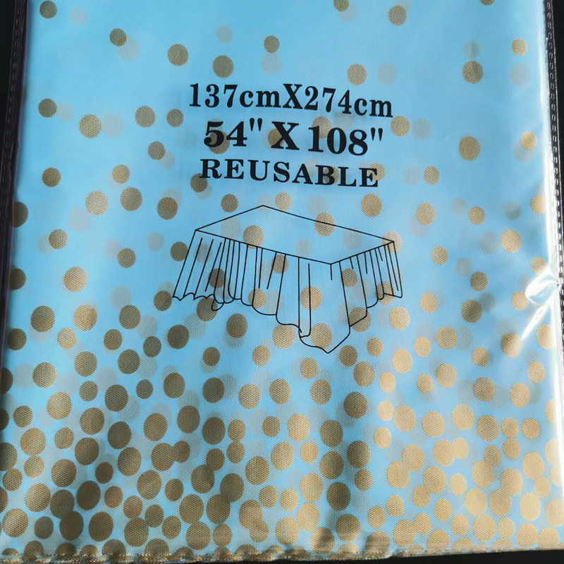 137 × 274 CM vienkartiniai bronziniai taškeliai staltiesė didelėms vakarėliams Dekoratyviniai stalo užtiesalai renginiams, vestuvių banketams ir vakarėliams