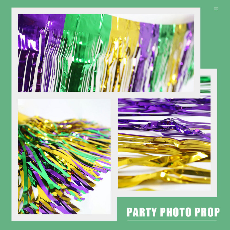 Streamer karneváli parti dekoráció dekoratív függöny menyasszonyi zuhanyasztal szoknya bojt