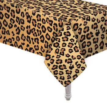 1 бр. животни леопард покривка листа жираф покривка за еднократна употреба за джунгла сафари декорации за рожден ден