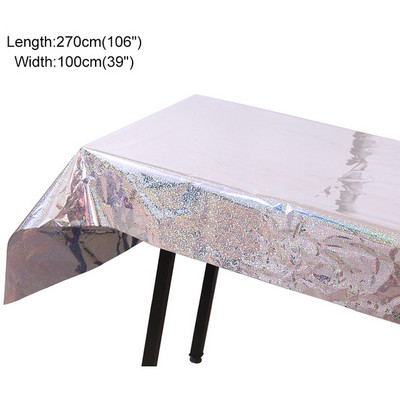 Vienkartinė vandeniui atspari staltiesė Stačiakampė staltiesė Vestuvių gimtadienio puošmena Šventinė staltiesė, skirta stalo dangčiui