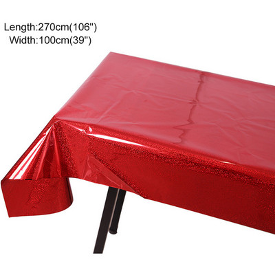 Vienkartinė vandeniui atspari staltiesė Stačiakampė staltiesė Vestuvių gimtadienio puošmena Šventinė staltiesė, skirta stalo dangčiui