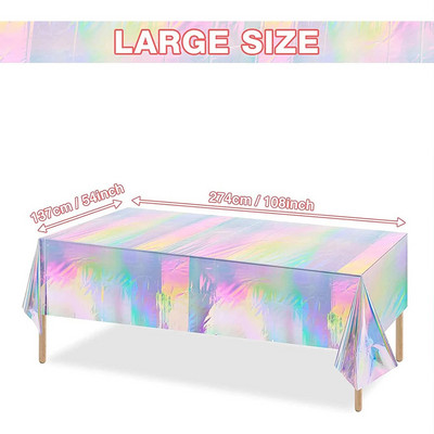 Față de masă pentru acasă 54*108 inch pentru zi de naștere husă de picnic impermeabilă decor Crăciun curcubeu pentru masă nuntă anti-ulei pentru exterior