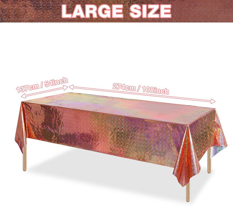 Față de masă pentru acasă 54*108 inch pentru zi de naștere husă de picnic impermeabilă decor Crăciun curcubeu pentru masă nuntă anti-ulei pentru exterior