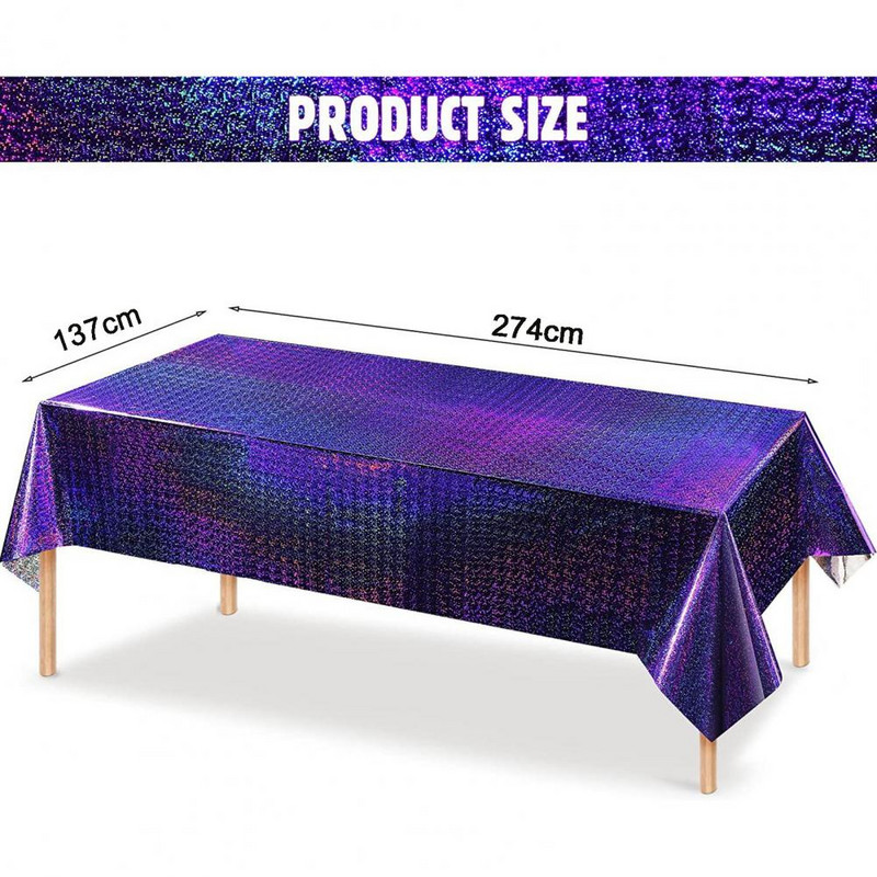 Ērts galda pārklājs Mīksts galdauts bez grumbām līgavu kāzu Ziemassvētku galdauta galda noformējums