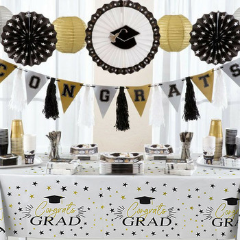 Τραπεζομάντηλο Graduation Season 2023 Congrate Graduation Season Theme Party Αναλώσιμα είδη διακόσμησης τραπεζιού Πλαστικό τραπεζομάντιλο