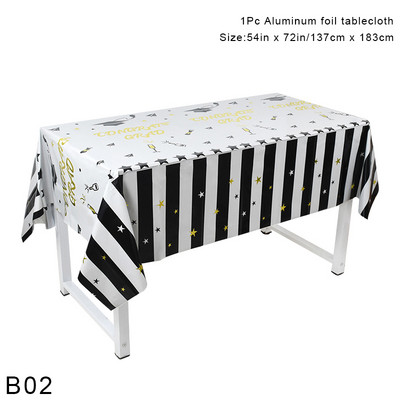 Izlaiduma sezonas galdauts 2023 Apsveicam Izlaiduma sezonas tematiskās ballītes Vienreizējās lietošanas galda dekorēšanas piederumi Plastmasas galdauts